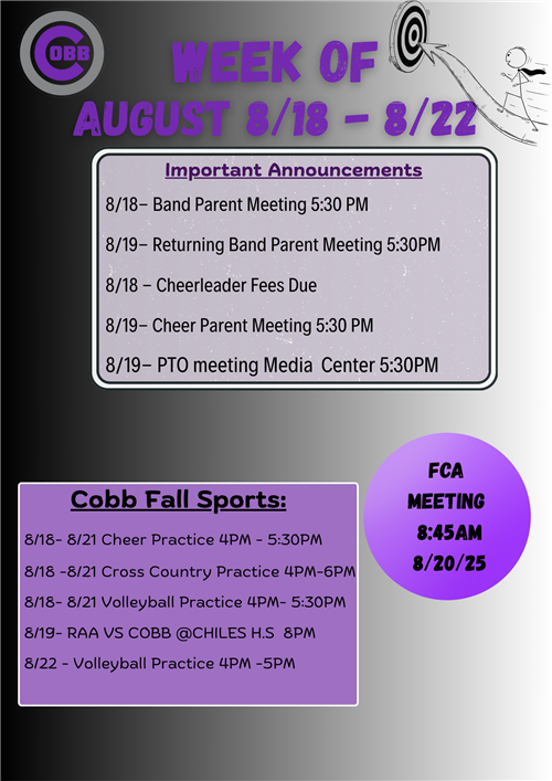 Week of August 18-22